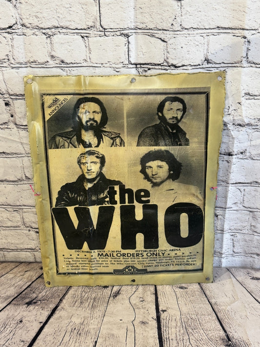The Who Band Poster Advert Wall Plaque 42cm x 36cm Vintage Retro Tin Sign0