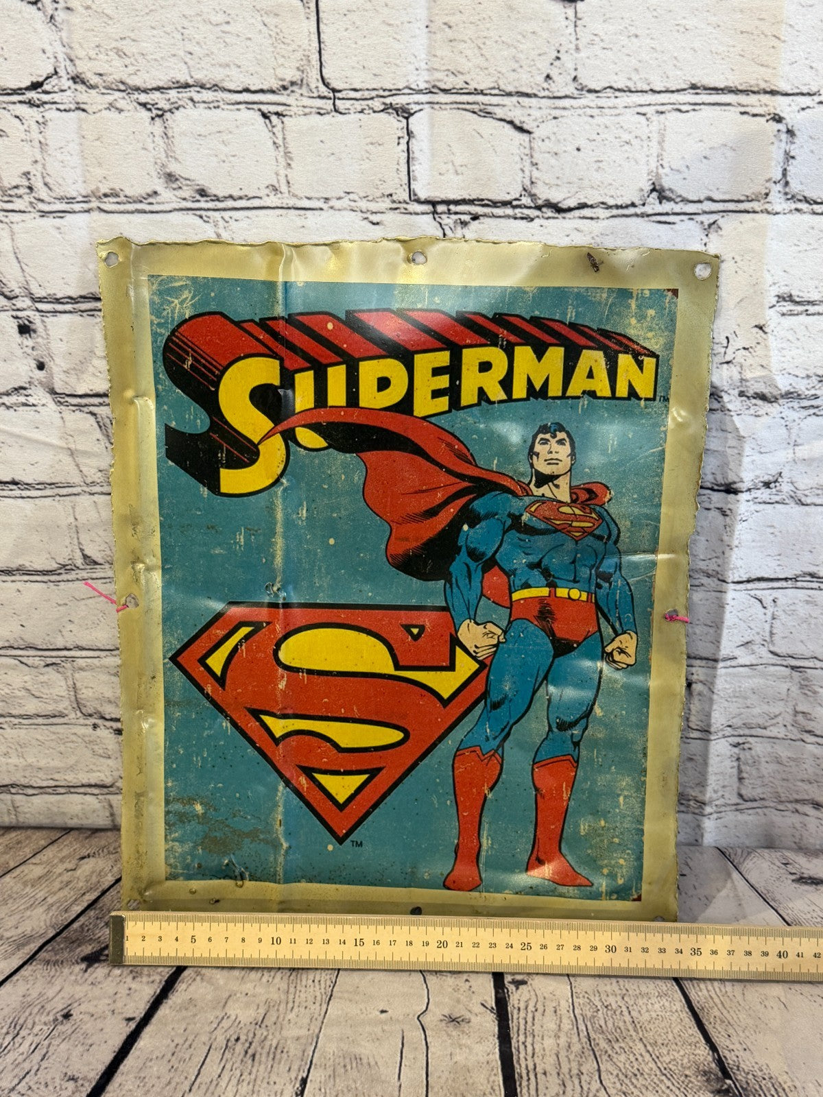 Superman DC Hero Poster Advert Wall Plaque 42cm x 36cm Vintage Retro Tin Sign2