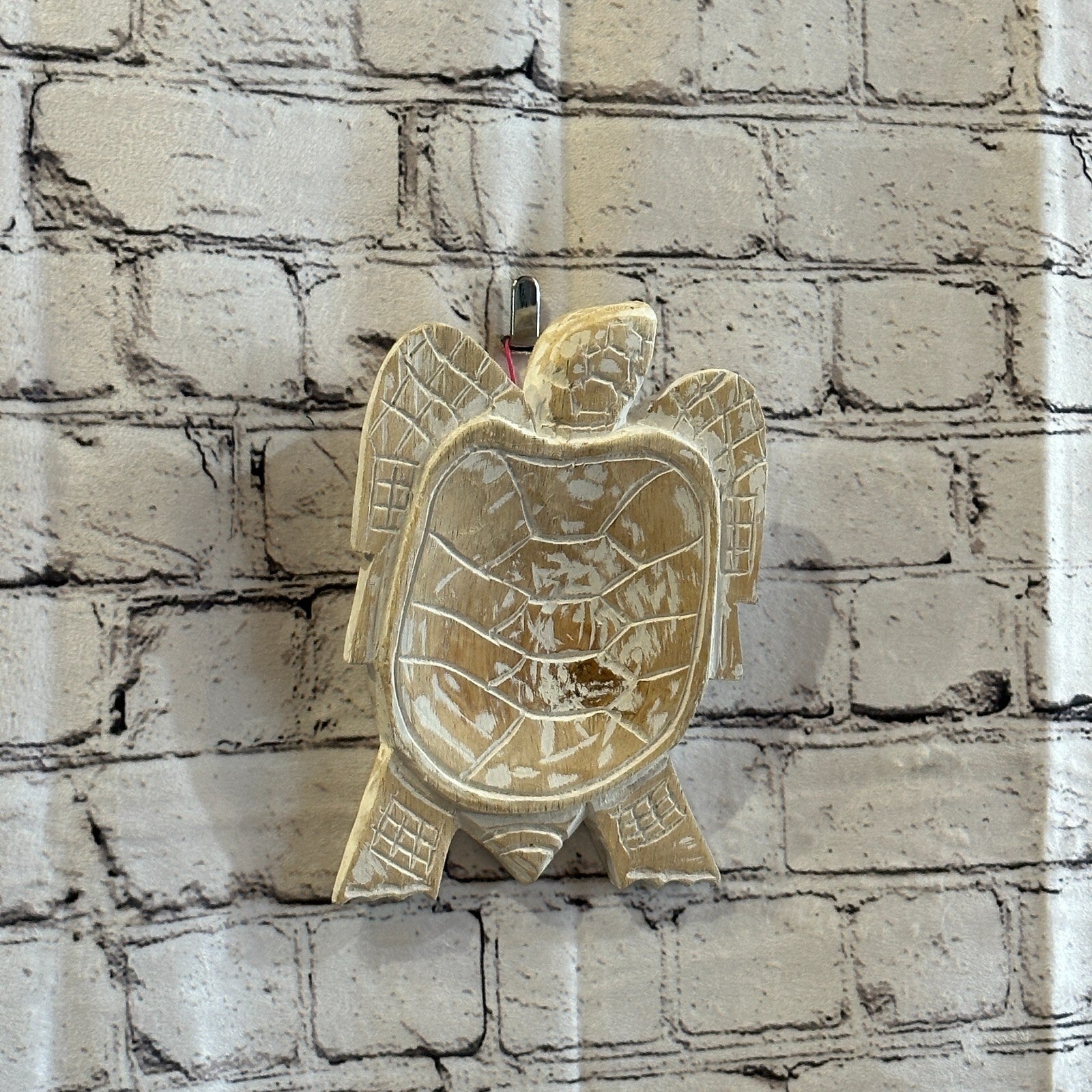 20cm Cream Sea Turtle Bowl Trinket Dish Decoration Designer Mask Wooden Handmade1