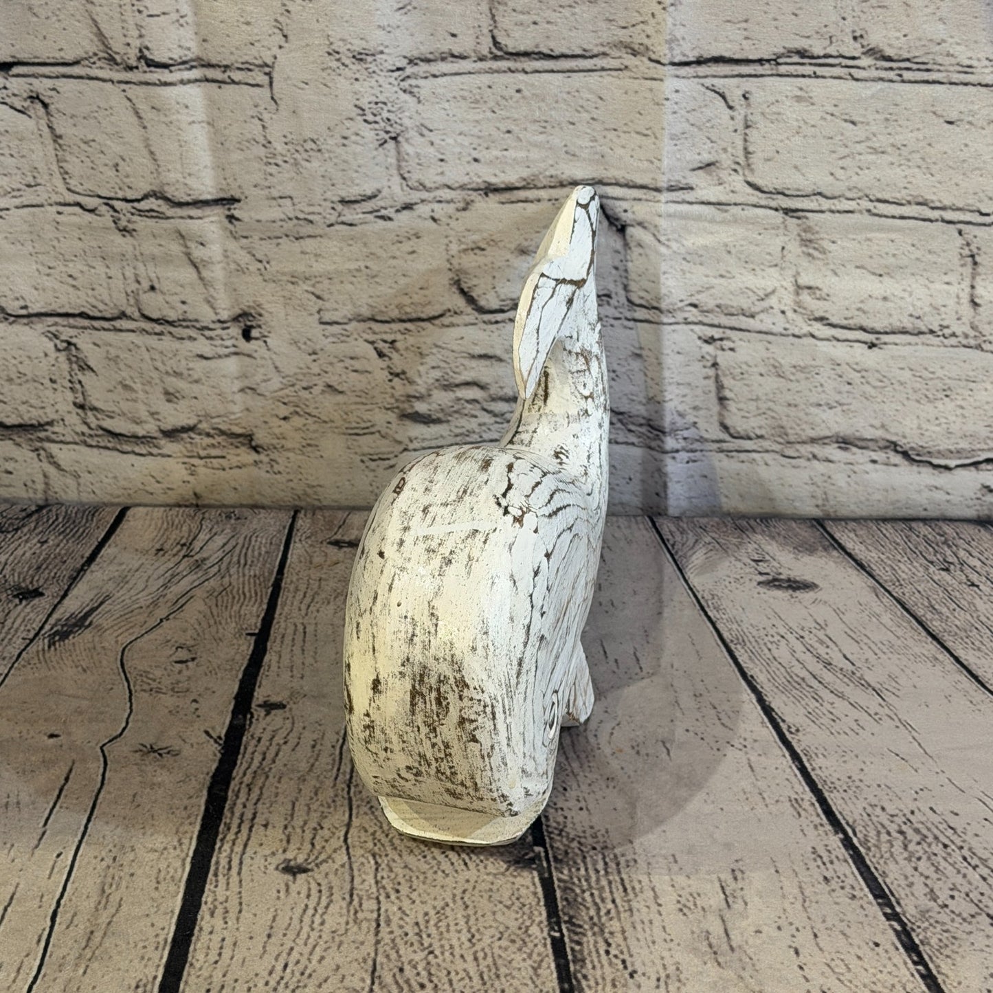 25cm x 12cm Whale White Fish Wood Coastal Ocean Bathroom Decoration1