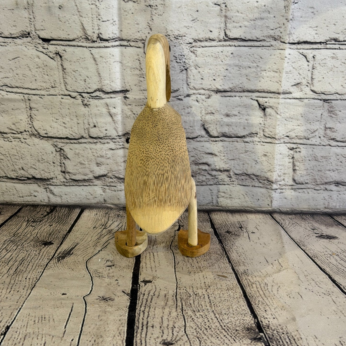 Swan Neck 25cm Tall Wooden Smooth Duckling Baby Duck Bamboo Root Fairtrade5