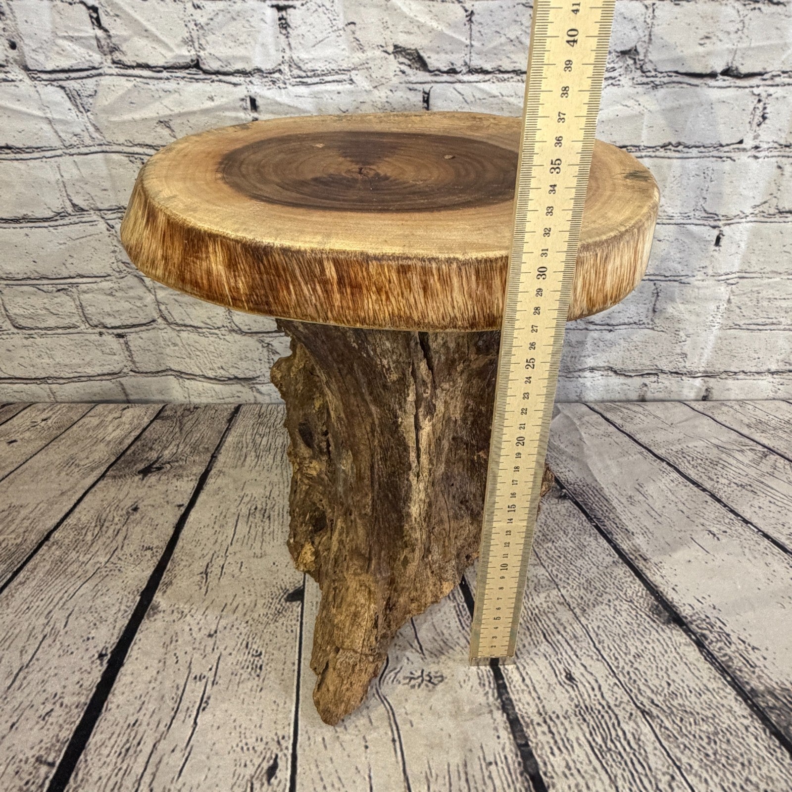 30cm x 25cm Wooden Coffee Root Sculpture Garden Teak Root Ornament Carved No 94