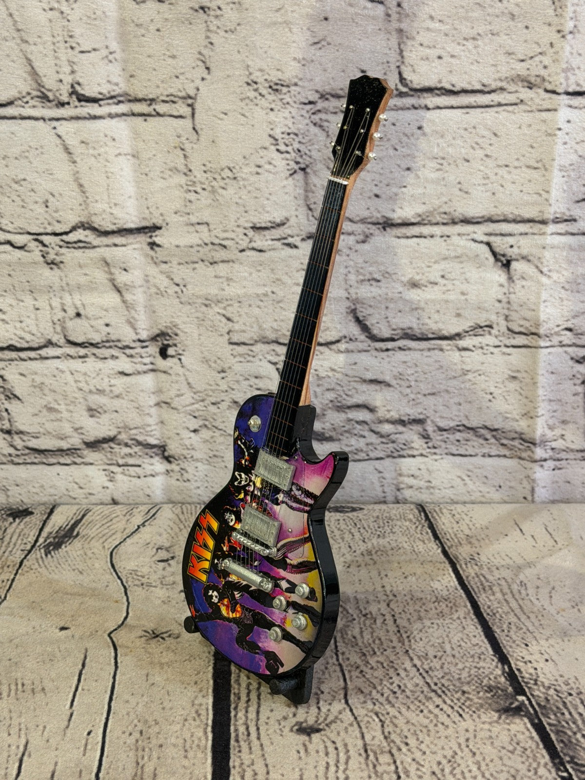 Miniature 25cm Guitar Kiss Band Guitar on Stand Band Gift Display0