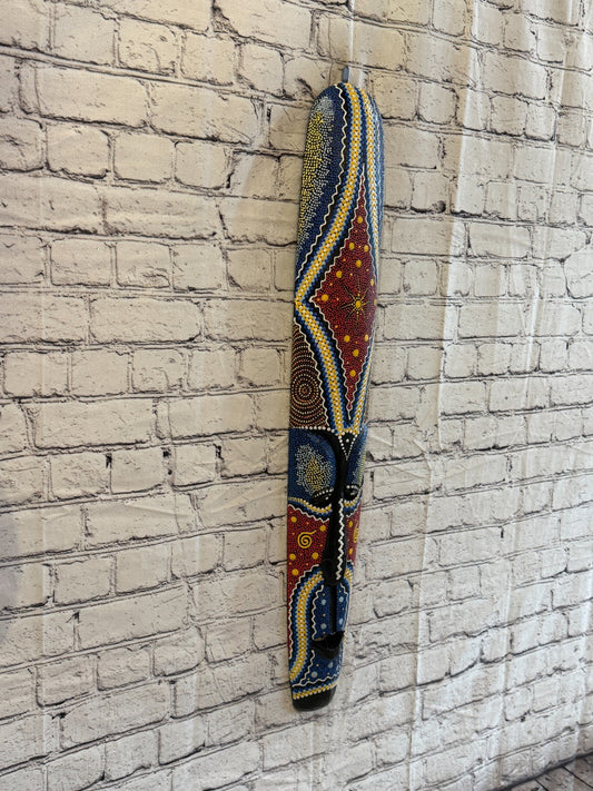 80cm Mask Carved Wooden Dot Painted Ethnic Tribal Tiki Wall Art No 1 New0