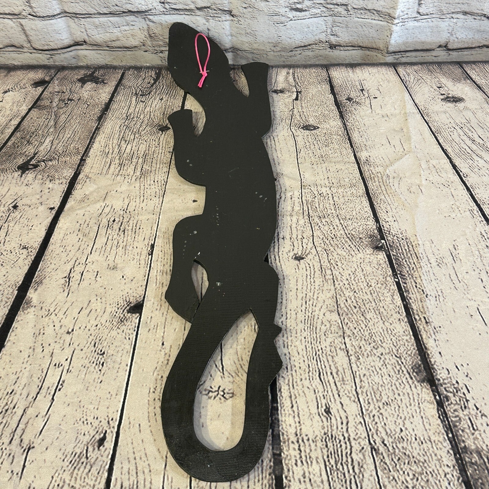 50cm Gecko Carved Wooden Dot Painted Ethnic Tribal Tiki Wall Art Handmade No 45