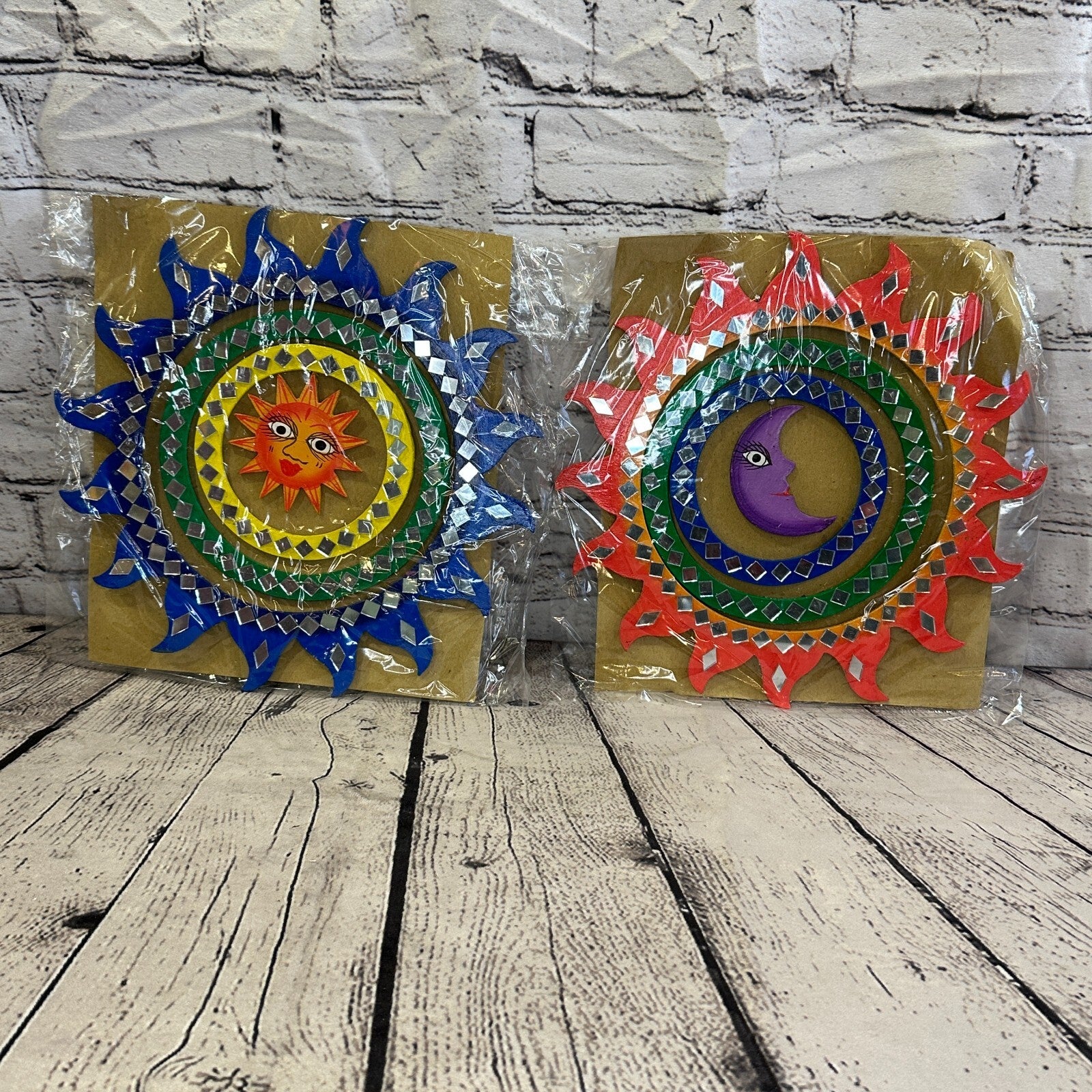 25cm Colourful Blue Sun Hanging With Mirrors Window Suncatcher Indoor Mobile5