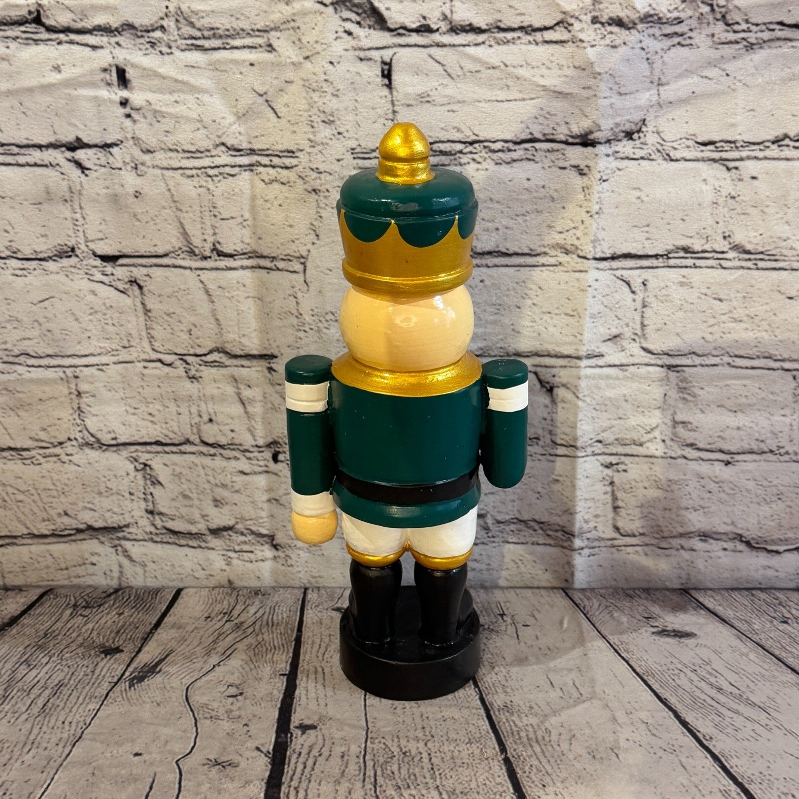 30cm Green Top Hat Nut Cracker Soldier Handcrafted Wood Xmas Christmas Ornament4