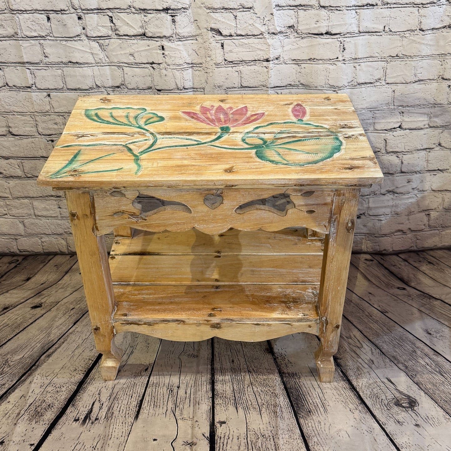 55cm x 60cm x 35cm Flower Table Wooden Side Cabinet Living Storage Furniture1