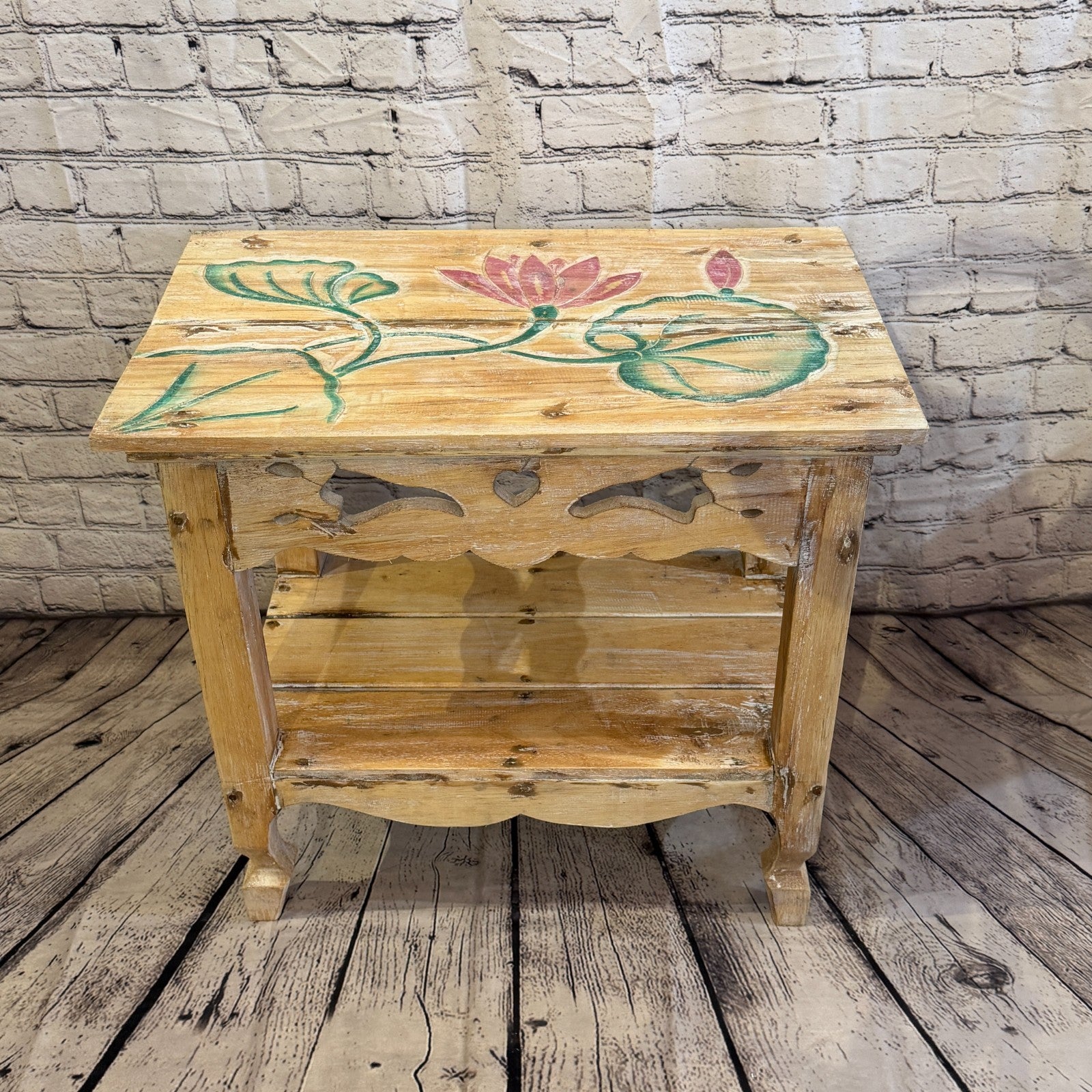 55cm x 60cm x 35cm Flower Table Wooden Side Cabinet Living Storage Furniture1