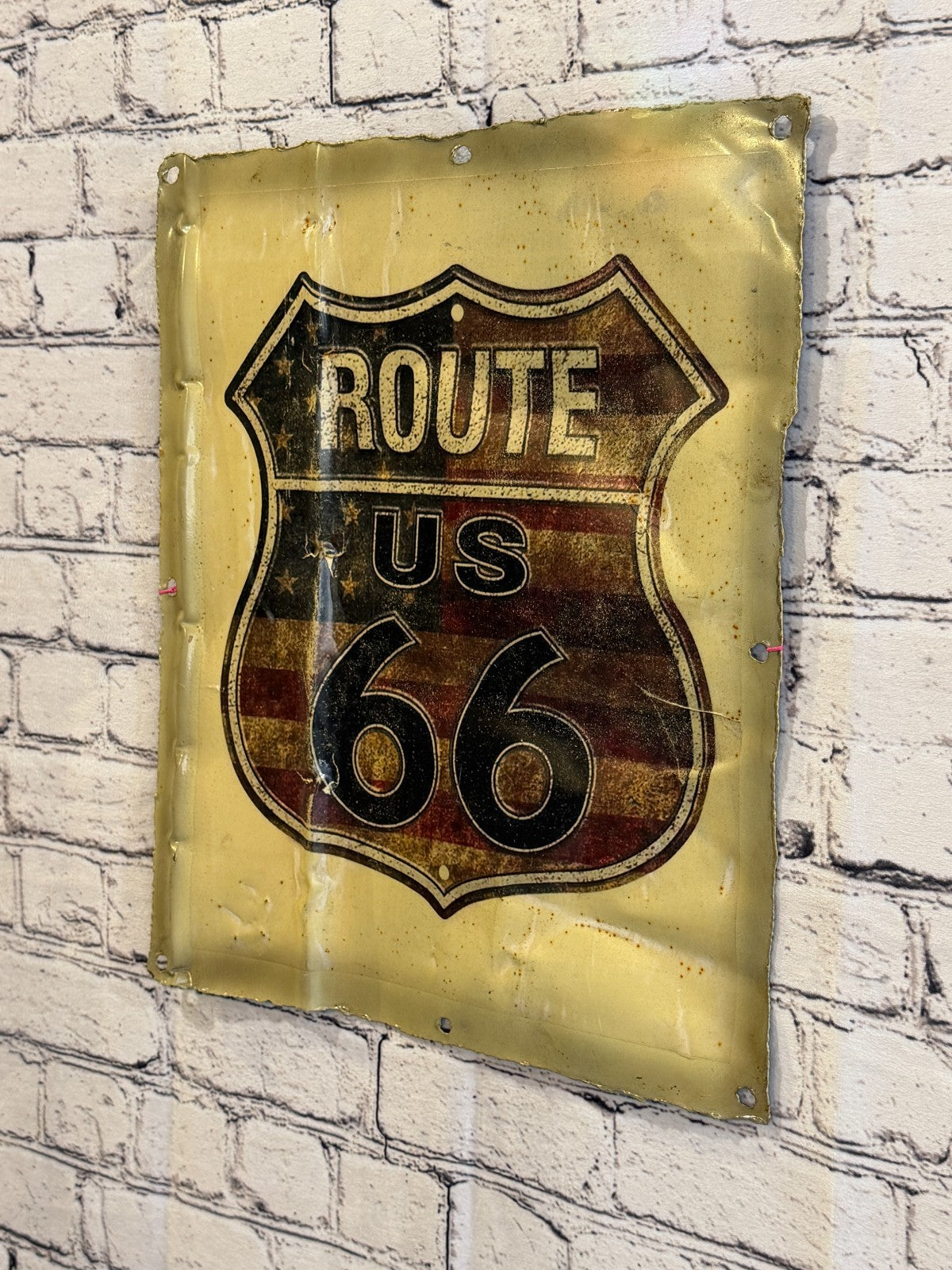 USA Route 66 Poster Advert Wall Plaque 42cm x 36cm Vintage Retro Tin Sign1