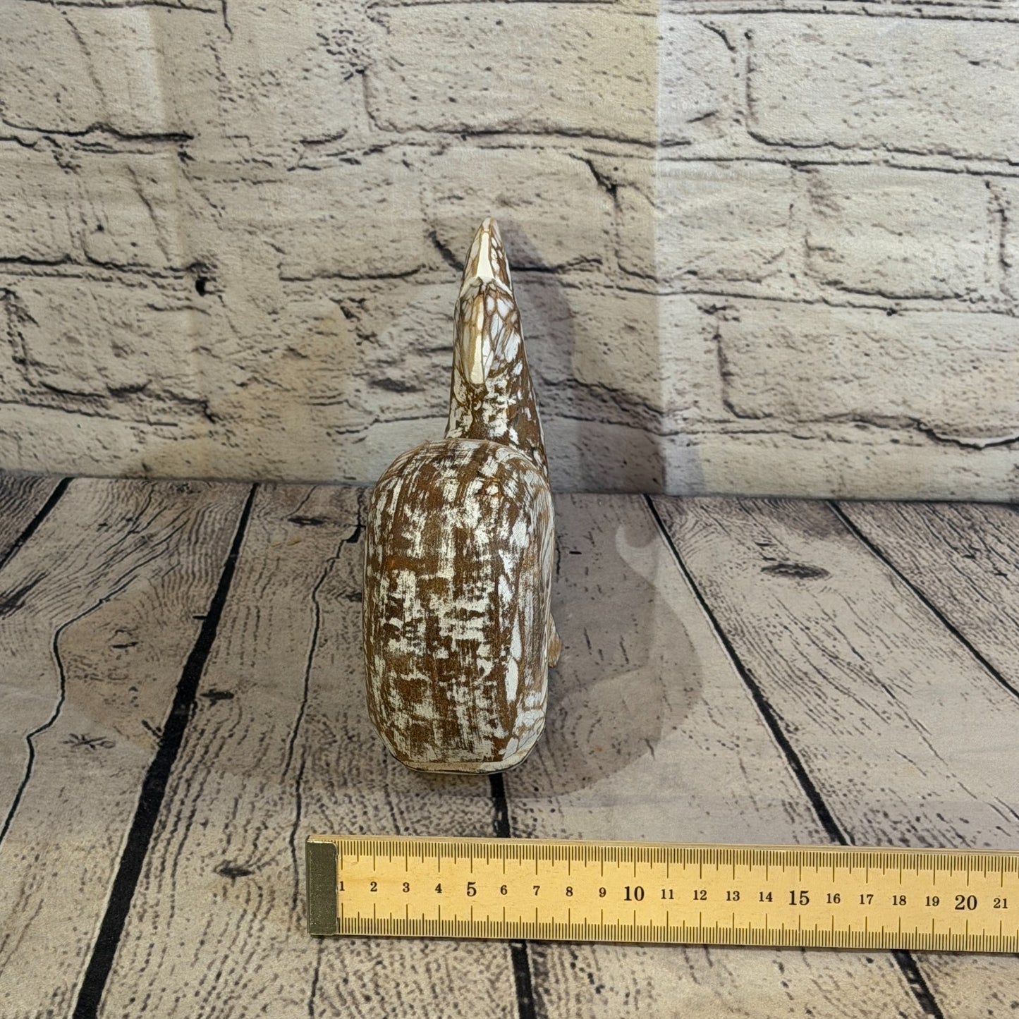 20cm x 12cm Whale Brown Fish Wood Coastal Ocean Bathroom Decoration7