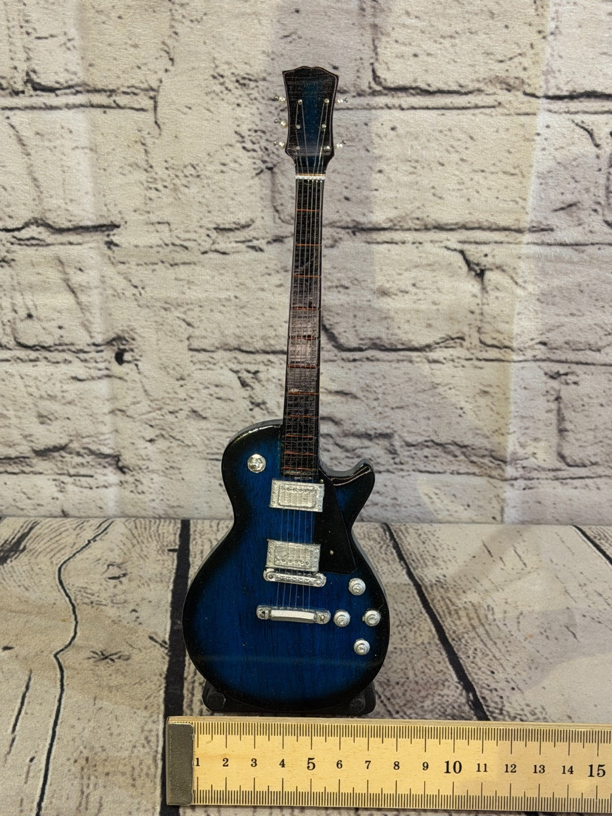 Miniature 25cm Guitar on Stand Band Gift Display Design 46