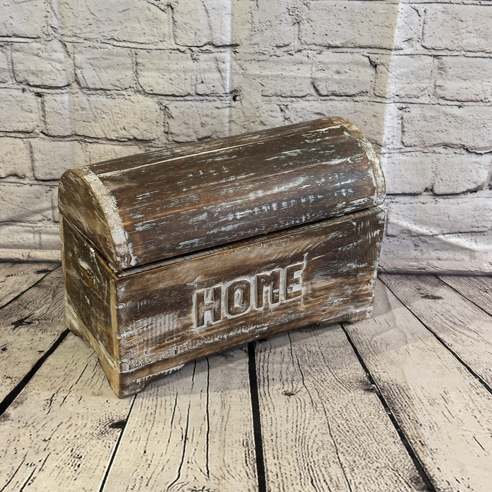 30cm x 20cm x 14cm Brown Home Wood Box Wooden Chest Storage Craft Handles Lid2