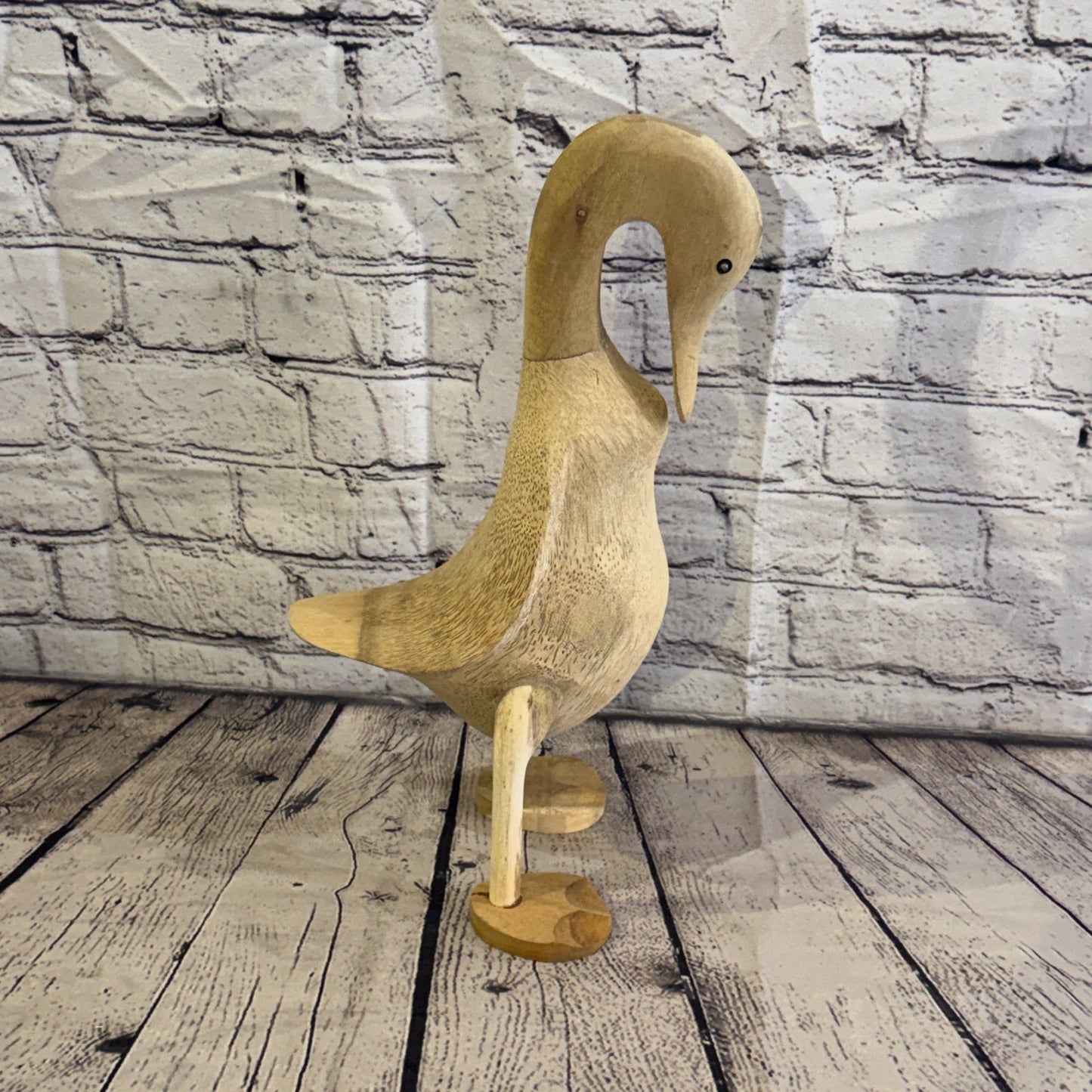 Swan Neck 40cm Tall Wooden Smooth Duckling Baby Duck Bamboo Root Fairtrade3