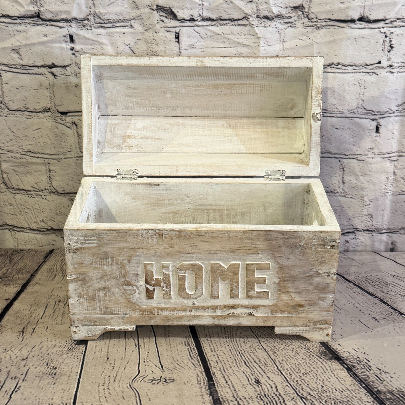 30cm x 22cm x 15cm Wood White Home Chest Storage Jewellery Trinket Box5
