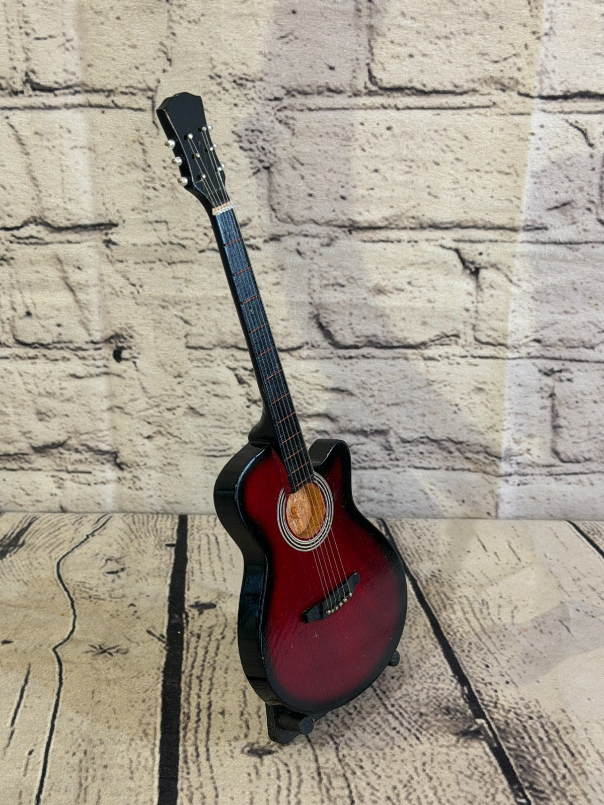 Miniature 25cm Guitar on Stand Band Gift Display Design 92
