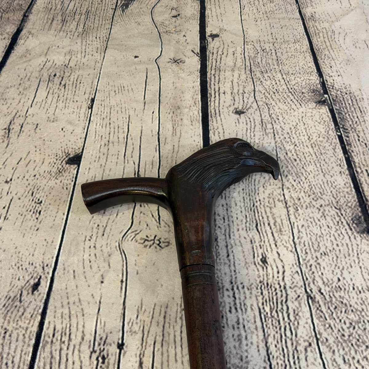 Eagle Bird Head 90cm Tribal African Walking Stick Cane Hand Carved Dark Wood4