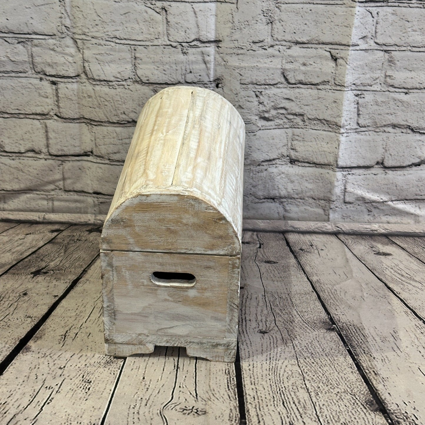 30cm x 20cm x 14cm White Home Wood Box Wooden Chest Storage Craft Handles Lid3