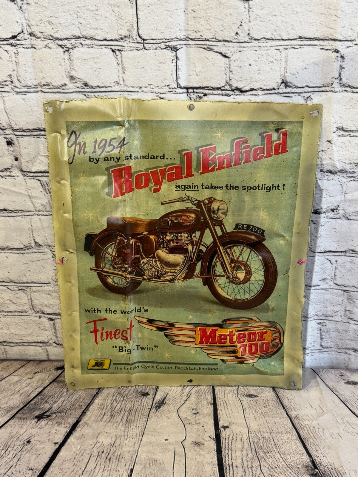 Royal Enfield Bike Poster Advert Wall Plaque 42cm x 36cm Vintage Retro Tin Sign3
