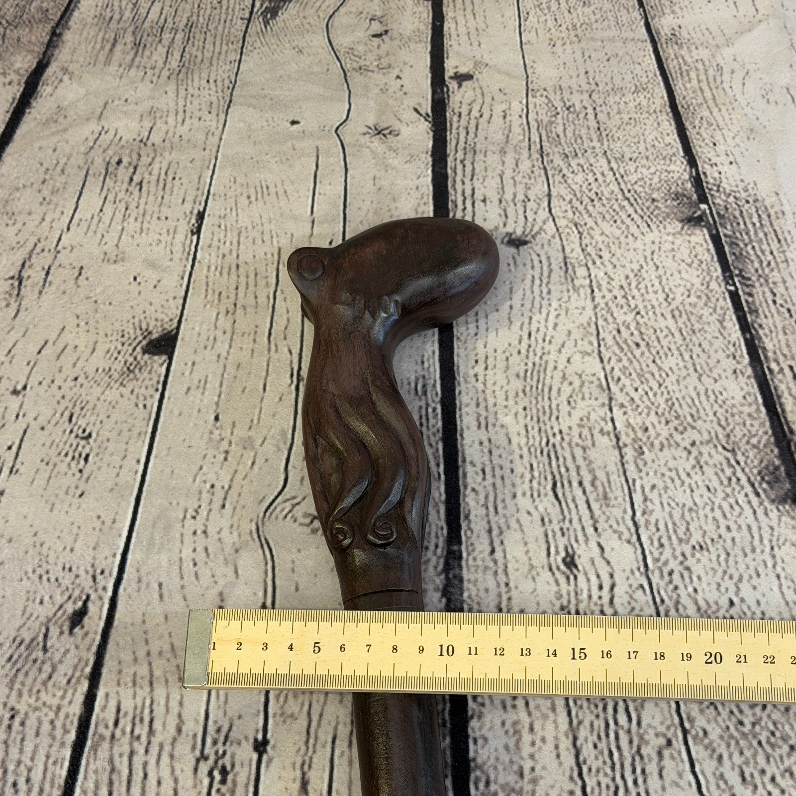 Octopus Body 90cm Tribal African Walking Stick Cane Hand Carved Dark Wood7