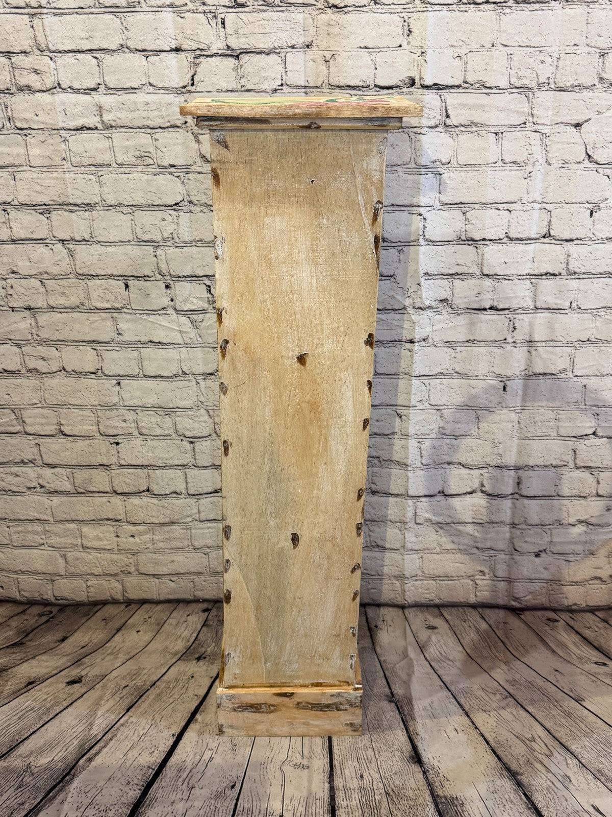 100cm x 25cm Flower 6 Draw Pillar Wooden Side Cabinet Living Storage Furniture4