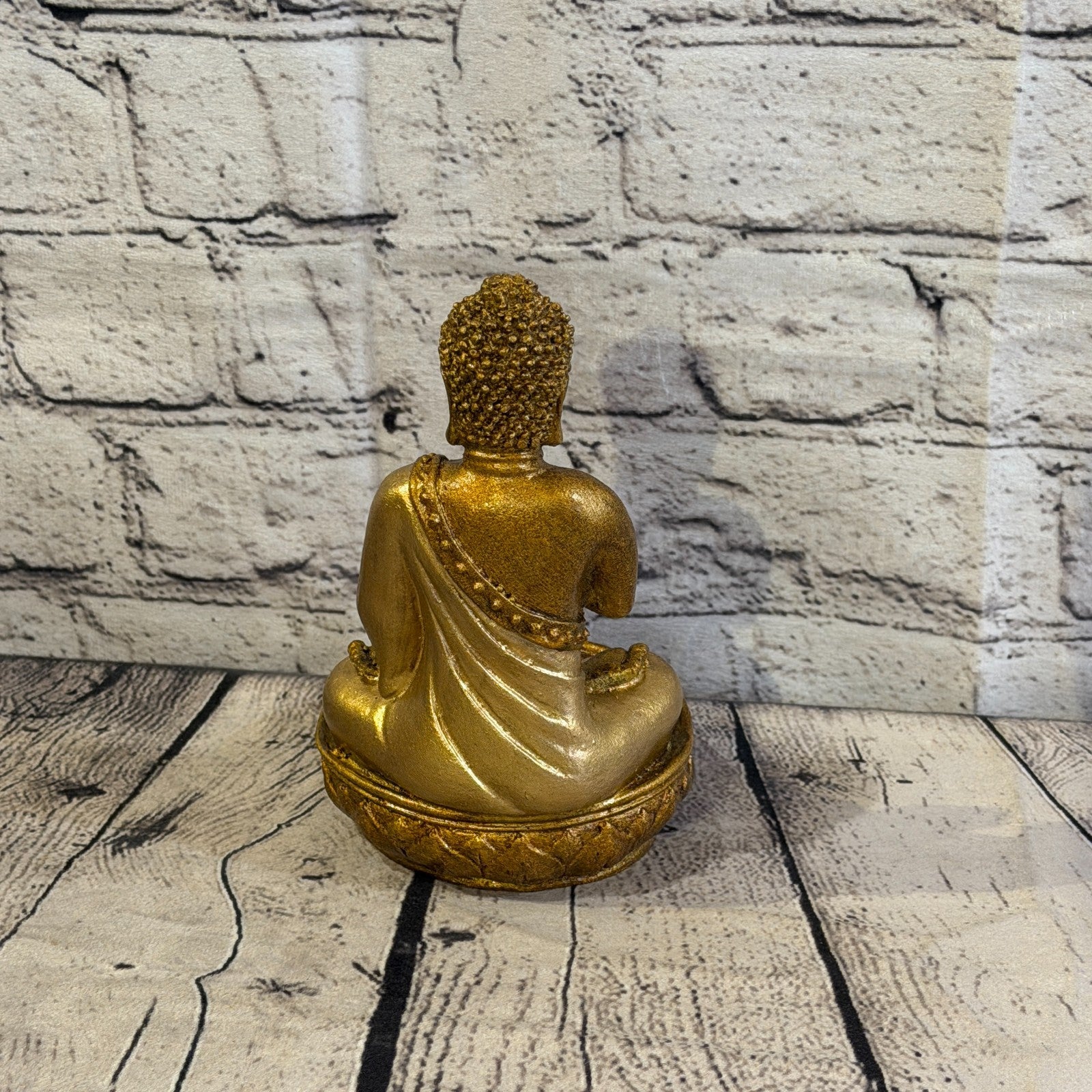 Bronze & Bronze 20cm x 10cm Thai Buddha Tea Light Holder Statue Resin Hindu4