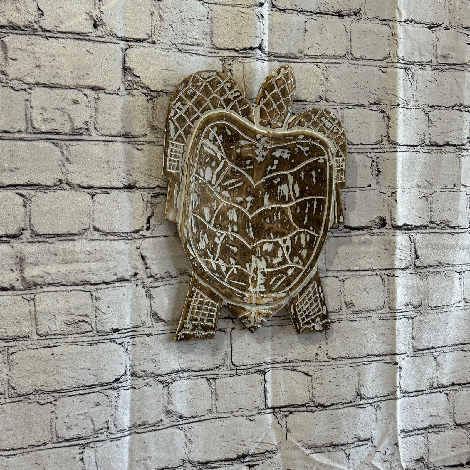 30cm Brown Sea Turtle Bowl Trinket Dish Decoration Designer Mask Wooden Handmade1