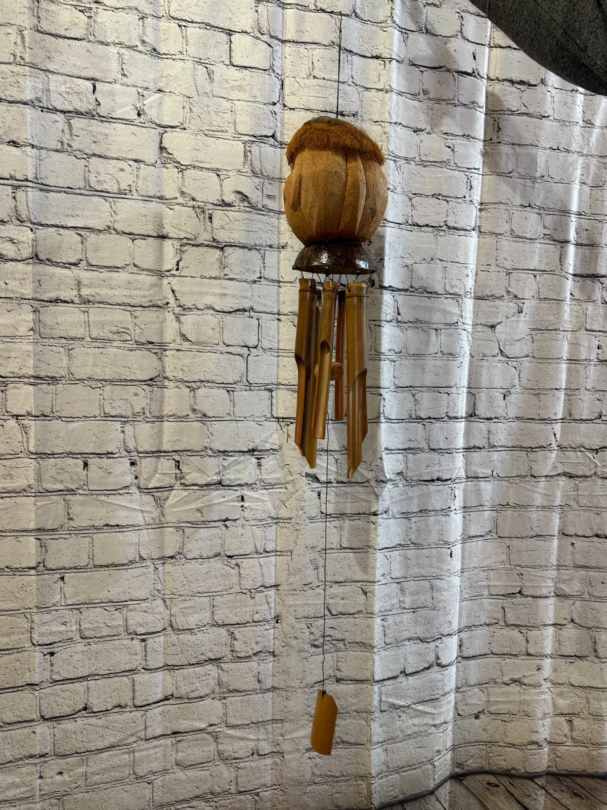 Monkey With Chimes Bamboo Windchime 60cm Garden Gift Summer Handmade Chimes4