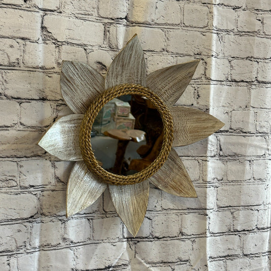 Leaf White Sun Flame Mosaic Tile Wall Mirror 40cm x 40cm 16Inches Handmade0