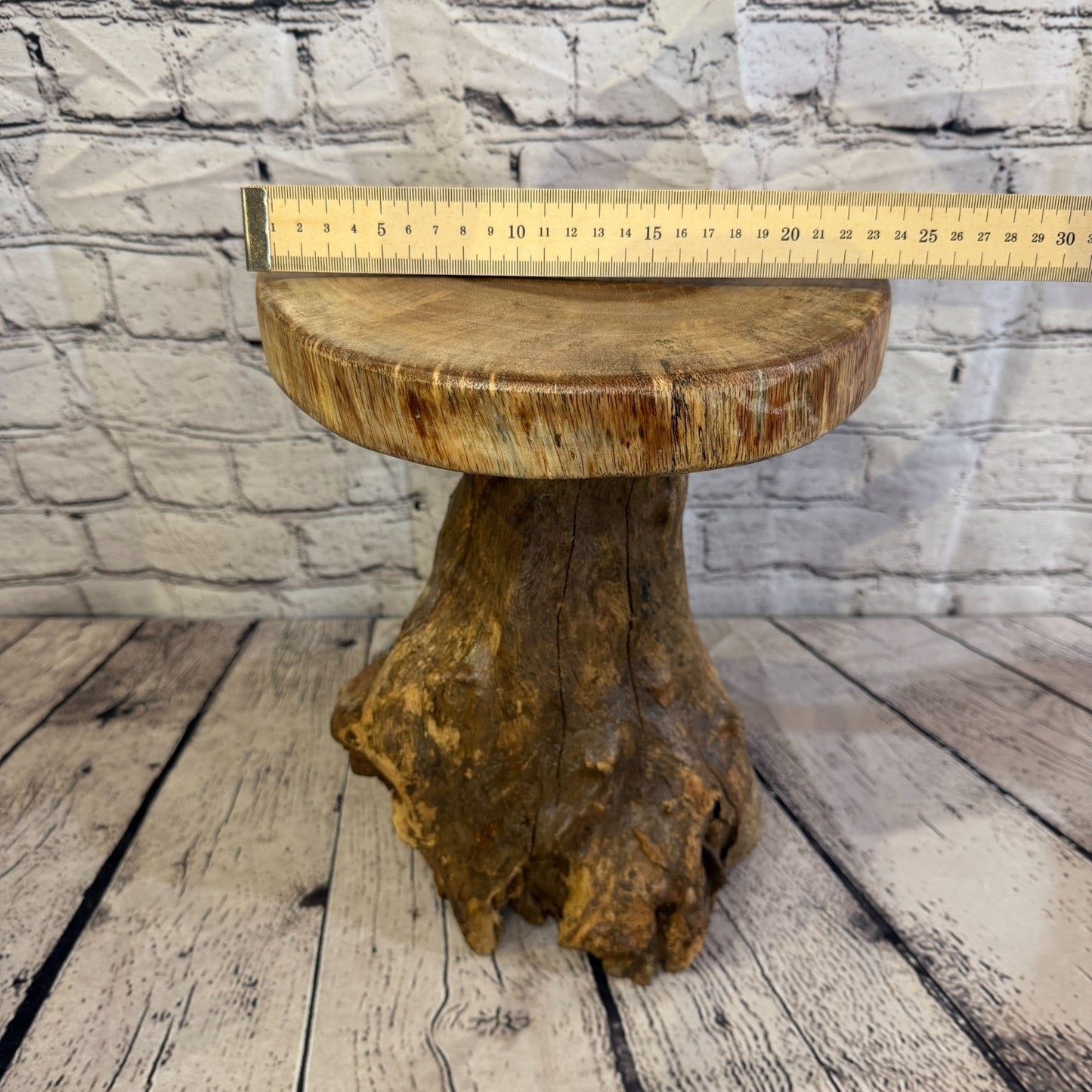 30cm x 25cm Wooden Coffee Root Sculpture Garden Teak Root Ornament Carved No 56