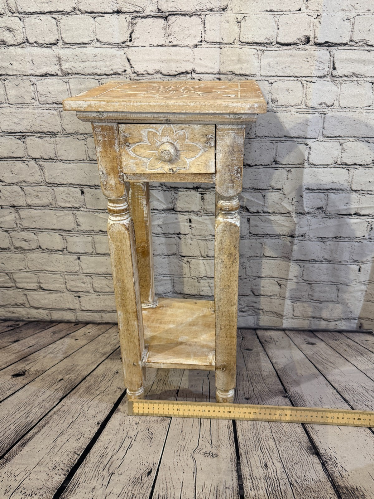 60cm x 27cm White Table  Wooden Side Cabinet Living Hallway Storage Furniture7
