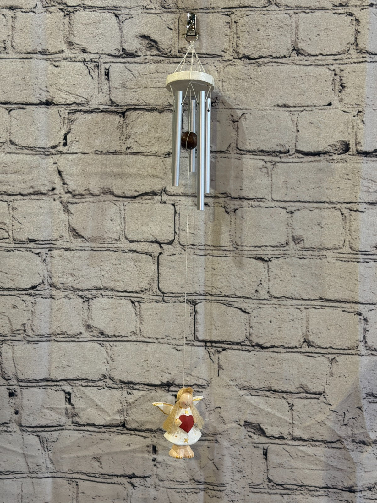 White Fairy Angel Wind Chimes Romantic Metal Art Wind Bells Outdoor Hanging3