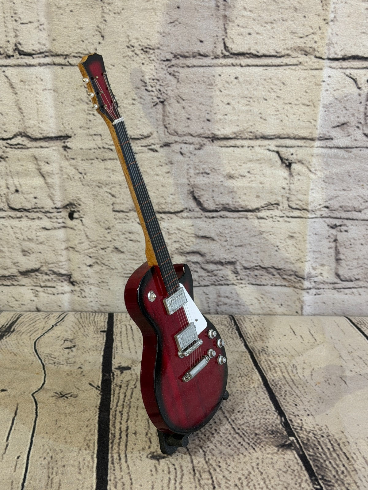 Miniature 25cm Guitar on Stand Band Gift Display Design 52