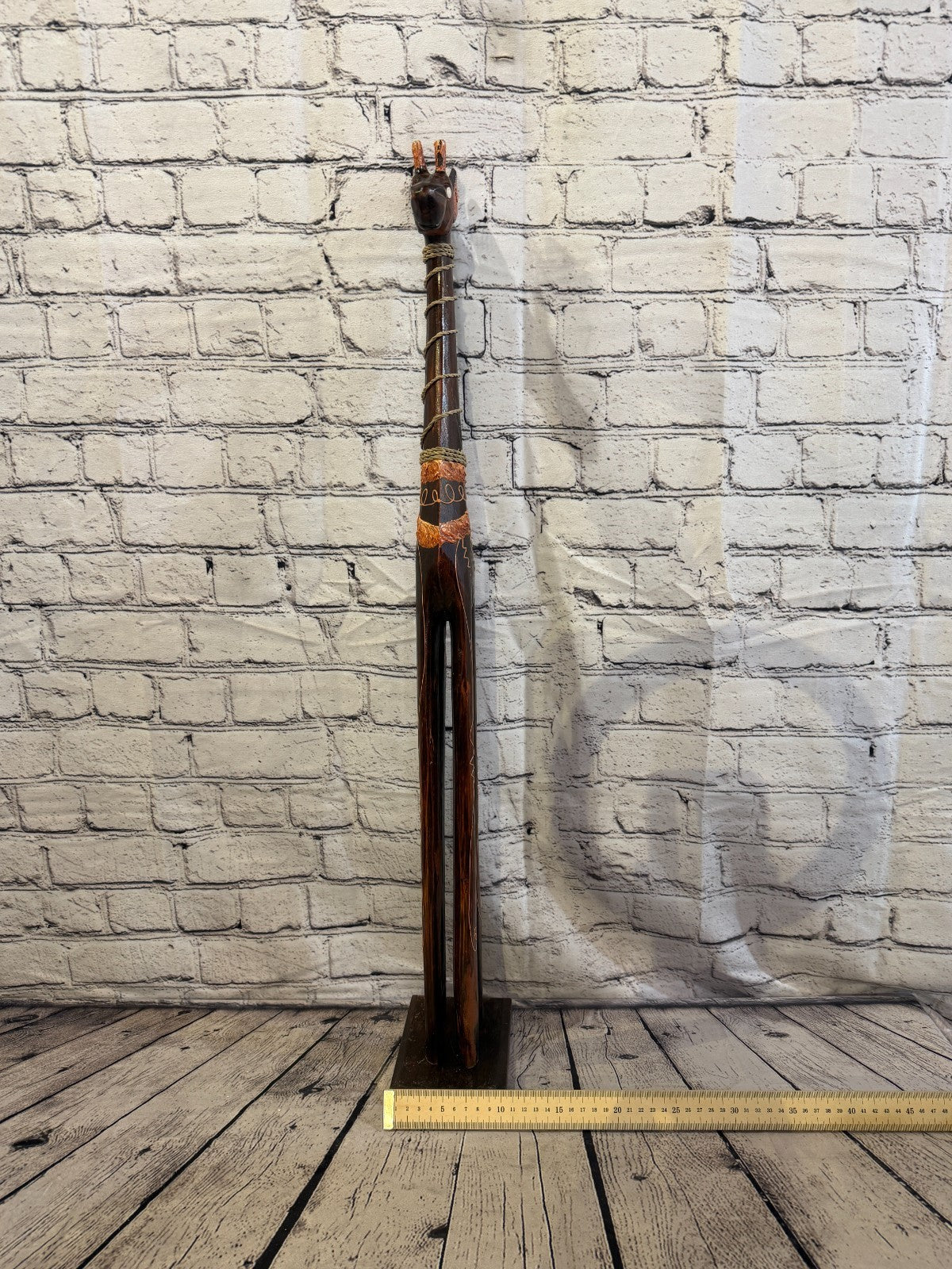 80cm Brown Wooden Giraffe Standing Single Carved Solid Wood Giraffe Handmade7
