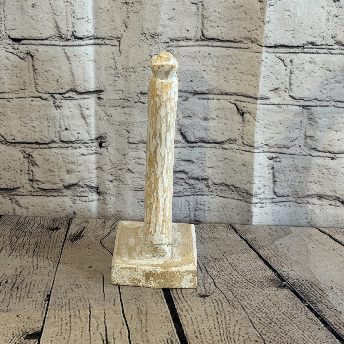 Looking Forward 24cm Tall Wooden White Duckling Baby Duck Shabby Wood Fairtrade4