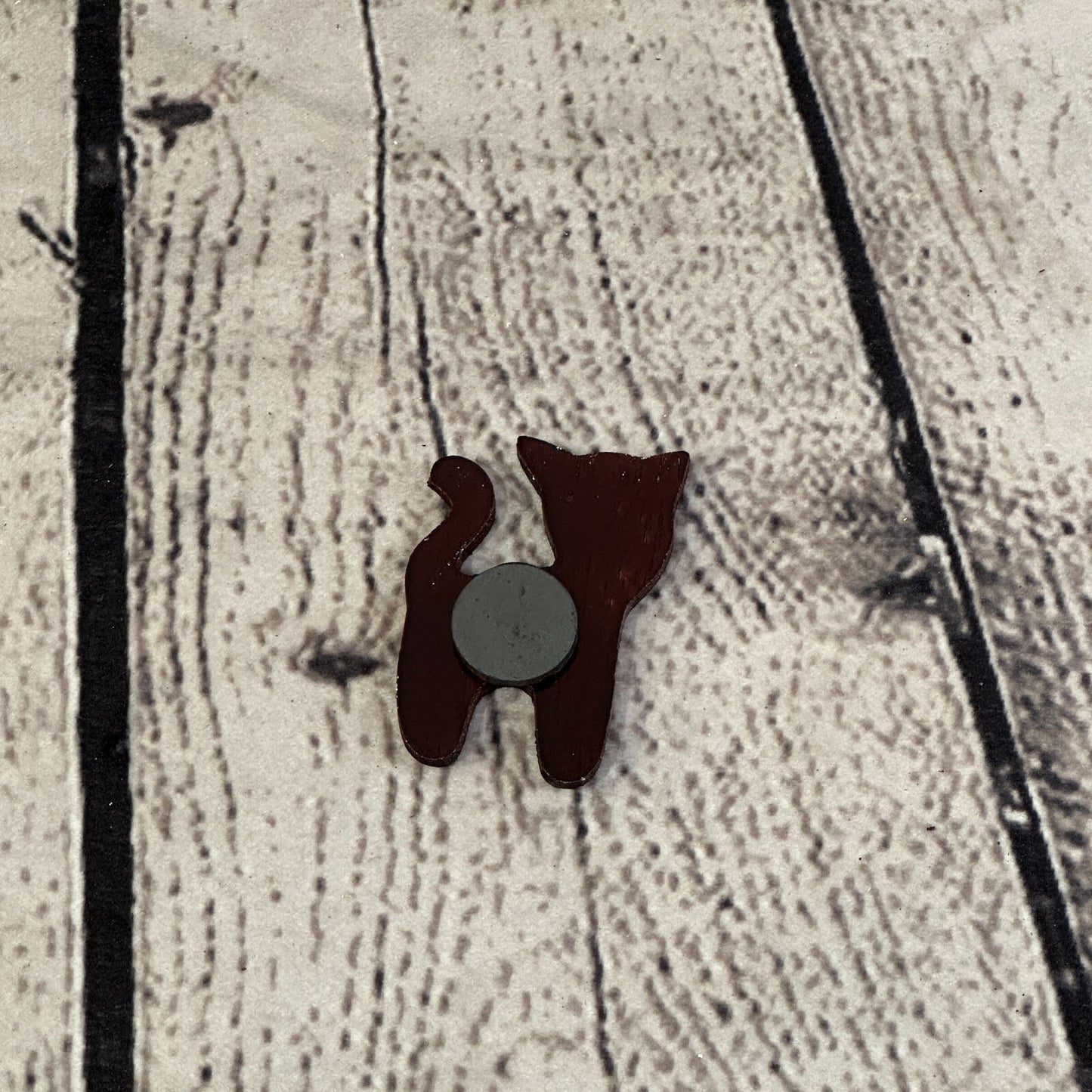 Standing Cat Wooden Animal Fridge Magnet Cartoon Magnetic Note Holder Novelty3