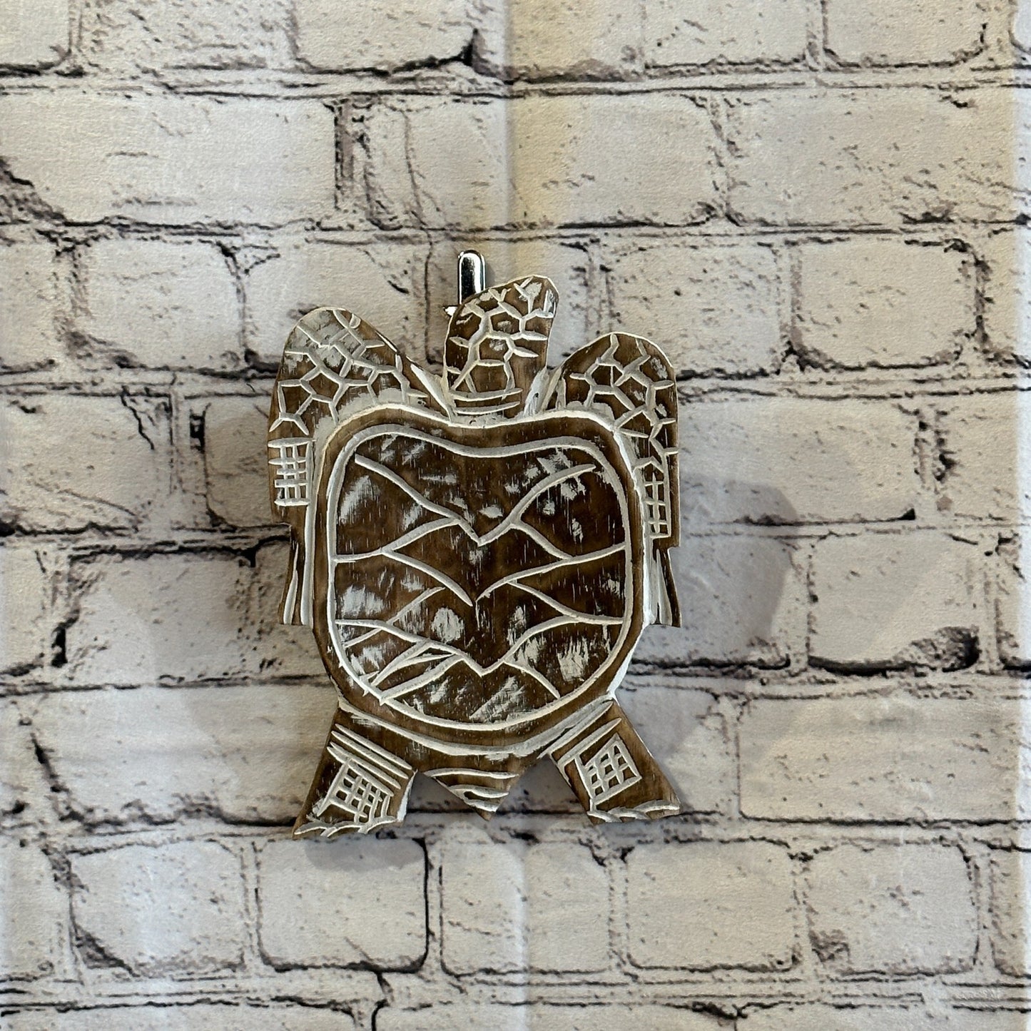 20cm Brown Sea Turtle Bowl Trinket Dish Decoration Designer Mask Wooden Handmade3