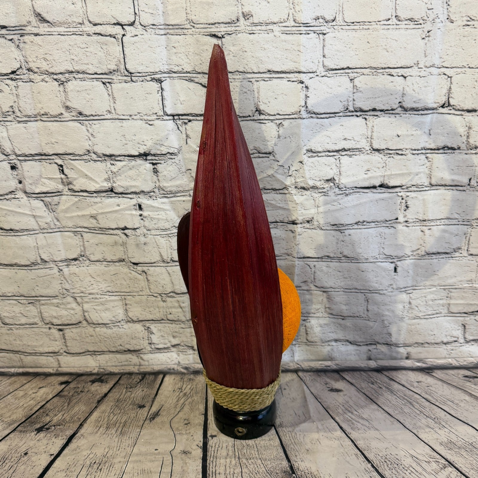 Orange Light Red Natural 55cm Tall Leaf Lamp Twist LED UK Mains Plug Design 34