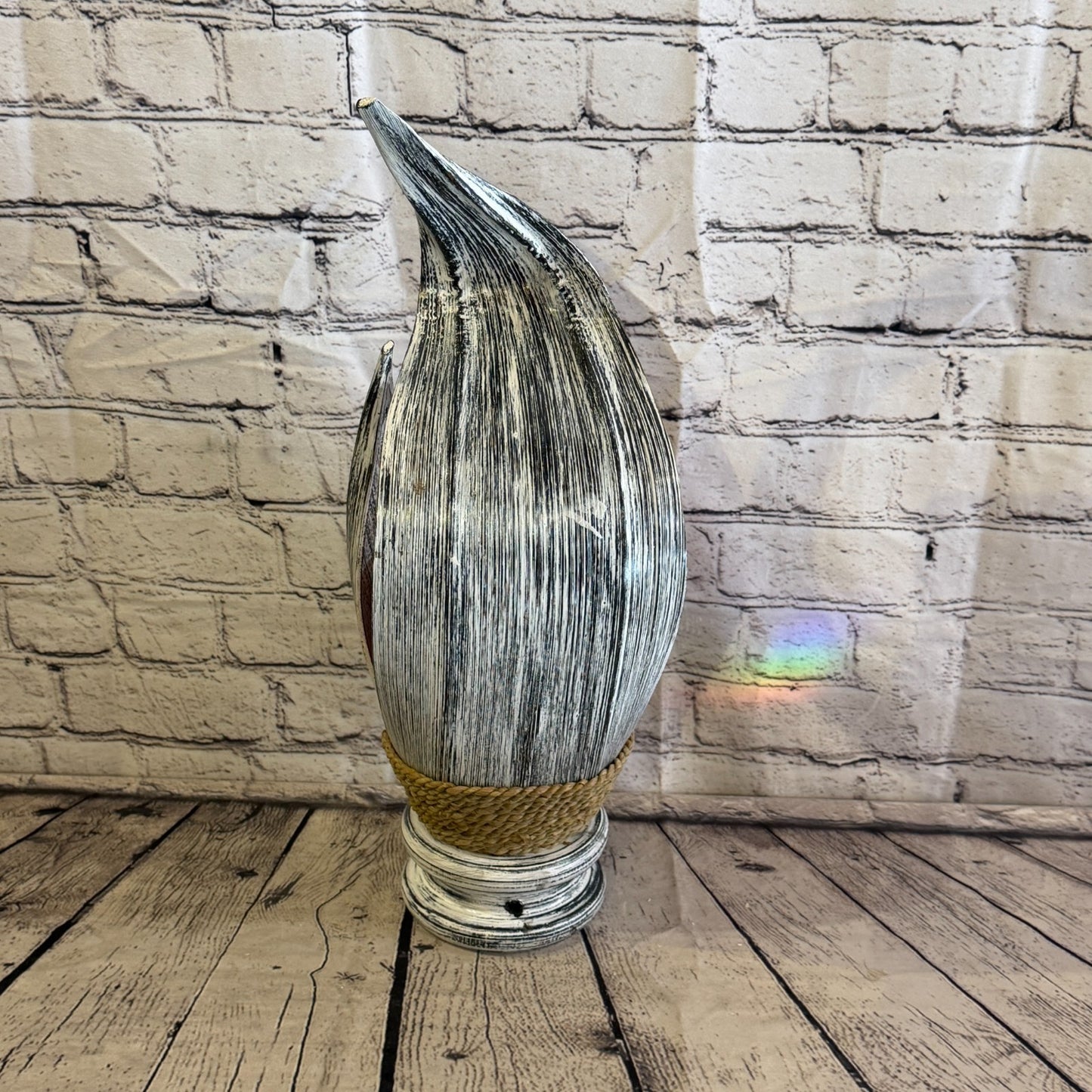 Orange Light Silver Natural 45cm Tall Leaf Lamp Twist LED UK Mains Plug Desig 123