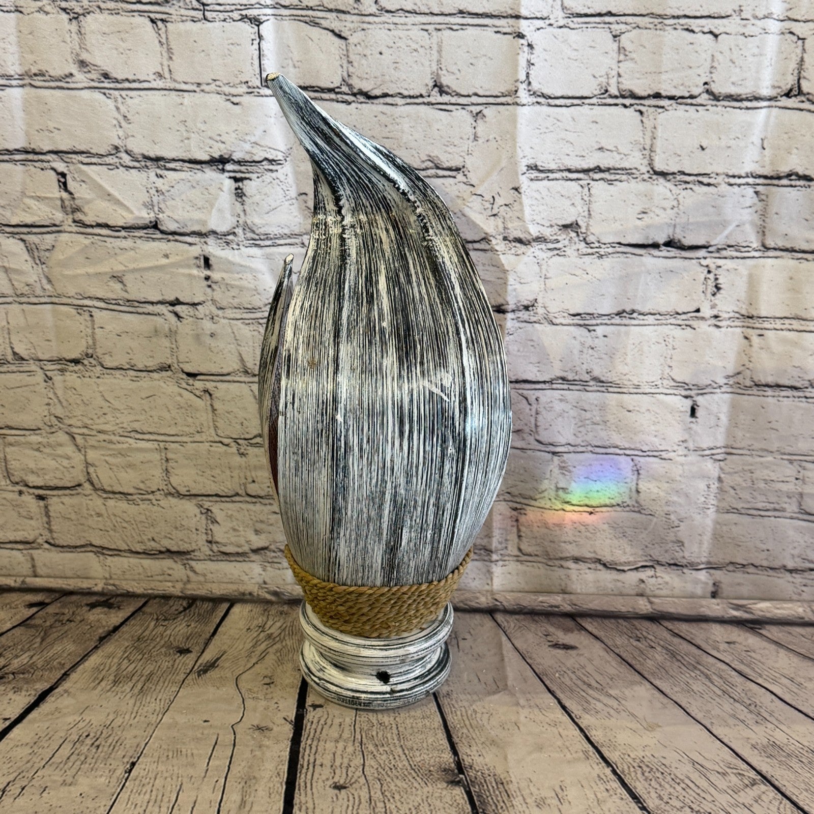 Orange Light Silver Natural 45cm Tall Leaf Lamp Twist LED UK Mains Plug Desig 123
