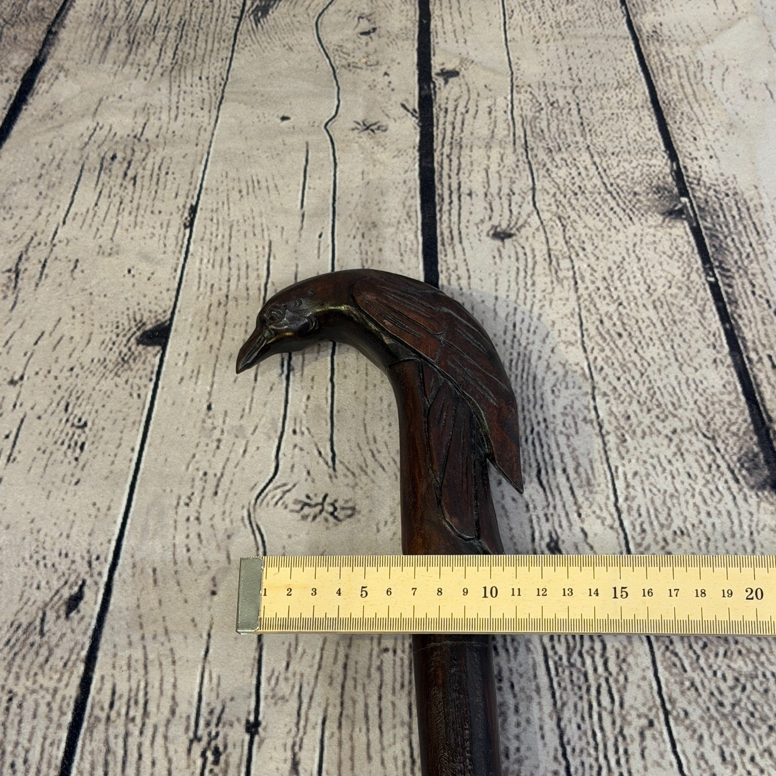 Humming Bird 90cm Tribal African Walking Stick Cane Hand Carved Dark Wood7