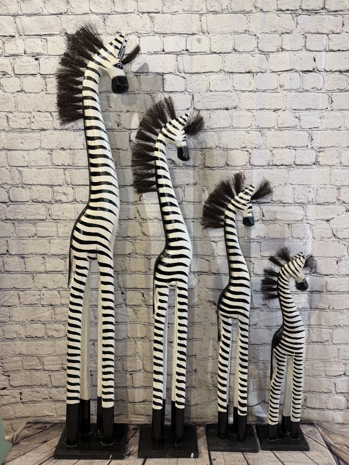 150cm Painted Wooden Zebra Standing Single Carved Solid Wood Zebra Handmade8