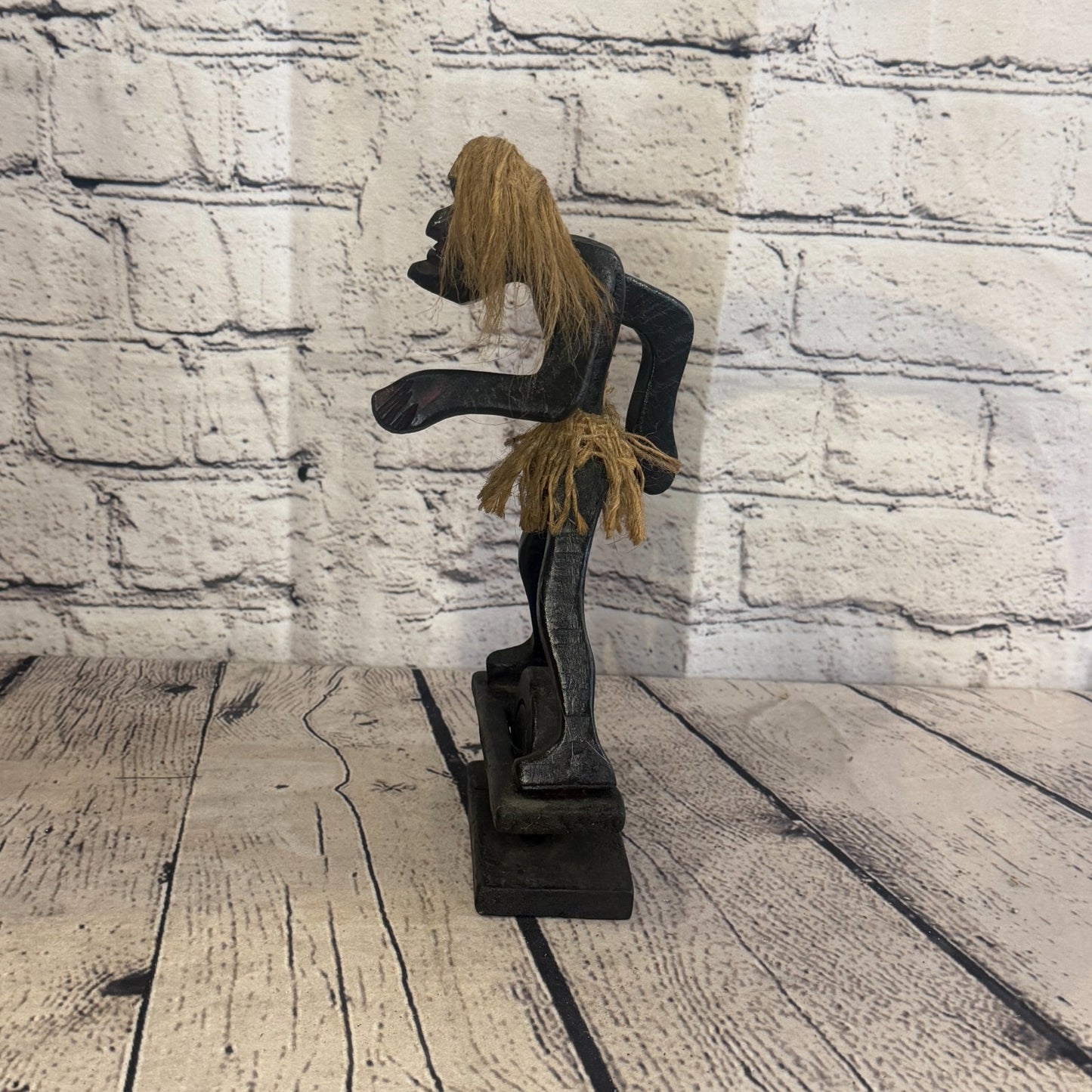 20cm Balance Board African Tribal Warrior Man Figure Statue Wood Hand Carved3