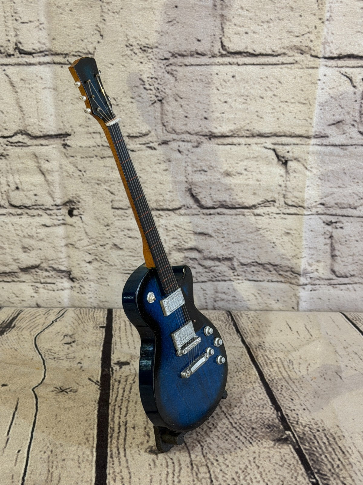 Miniature 25cm Guitar on Stand Band Gift Display Design 42