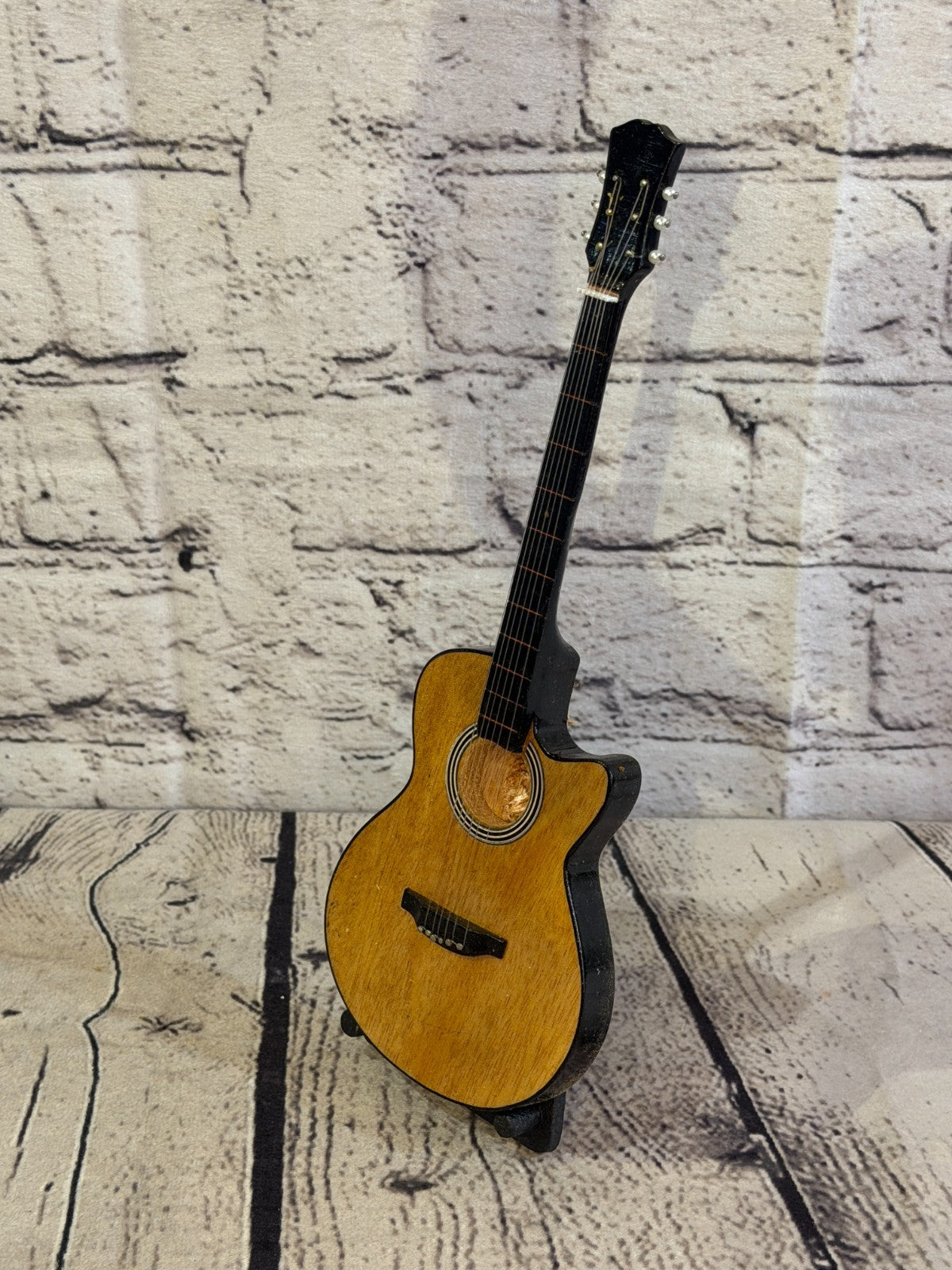 Miniature 25cm Guitar on Stand Band Gift Display Design 80