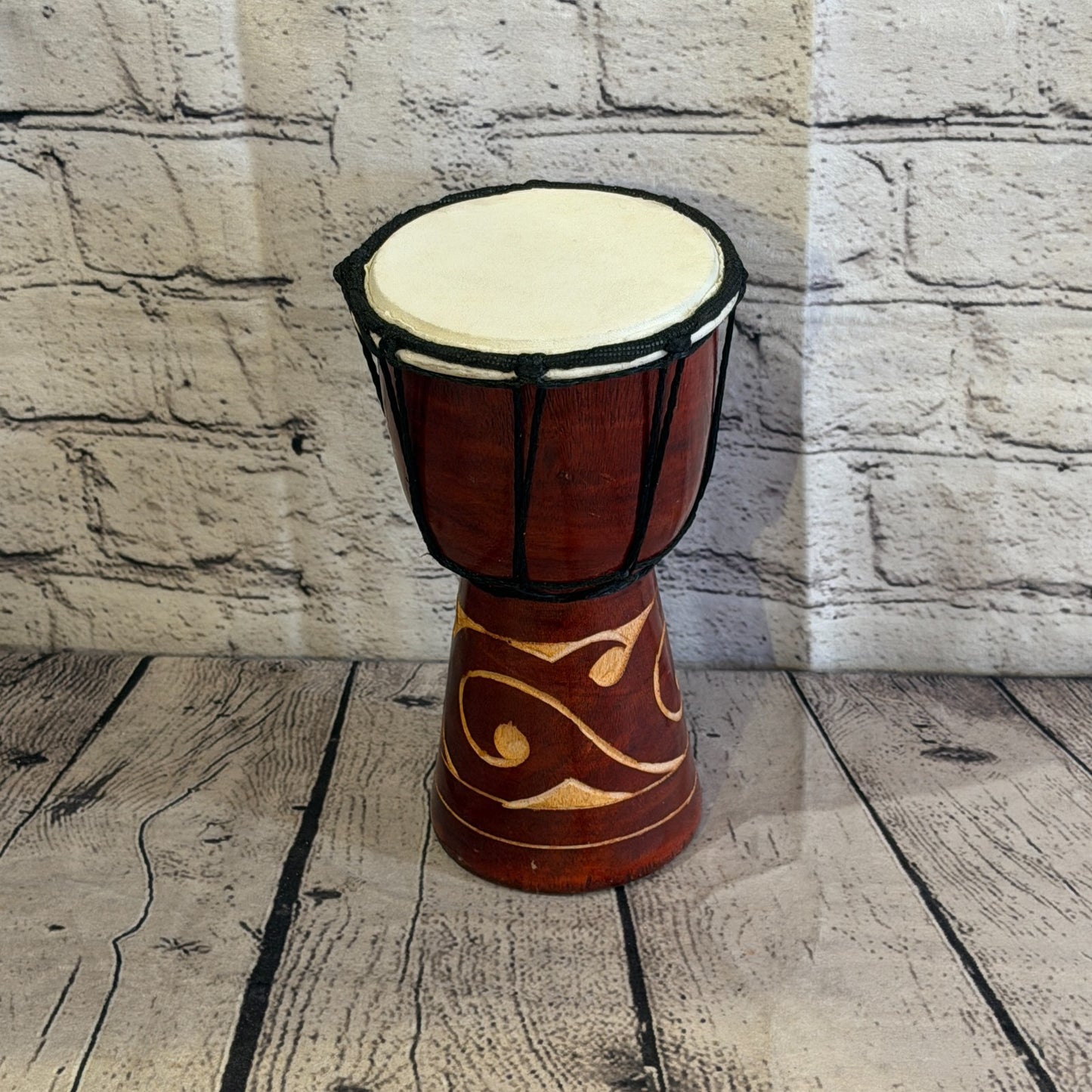 20cm Carved Djembe Drums Musical Instrument Hand Made Fair Trade Dot Painted2