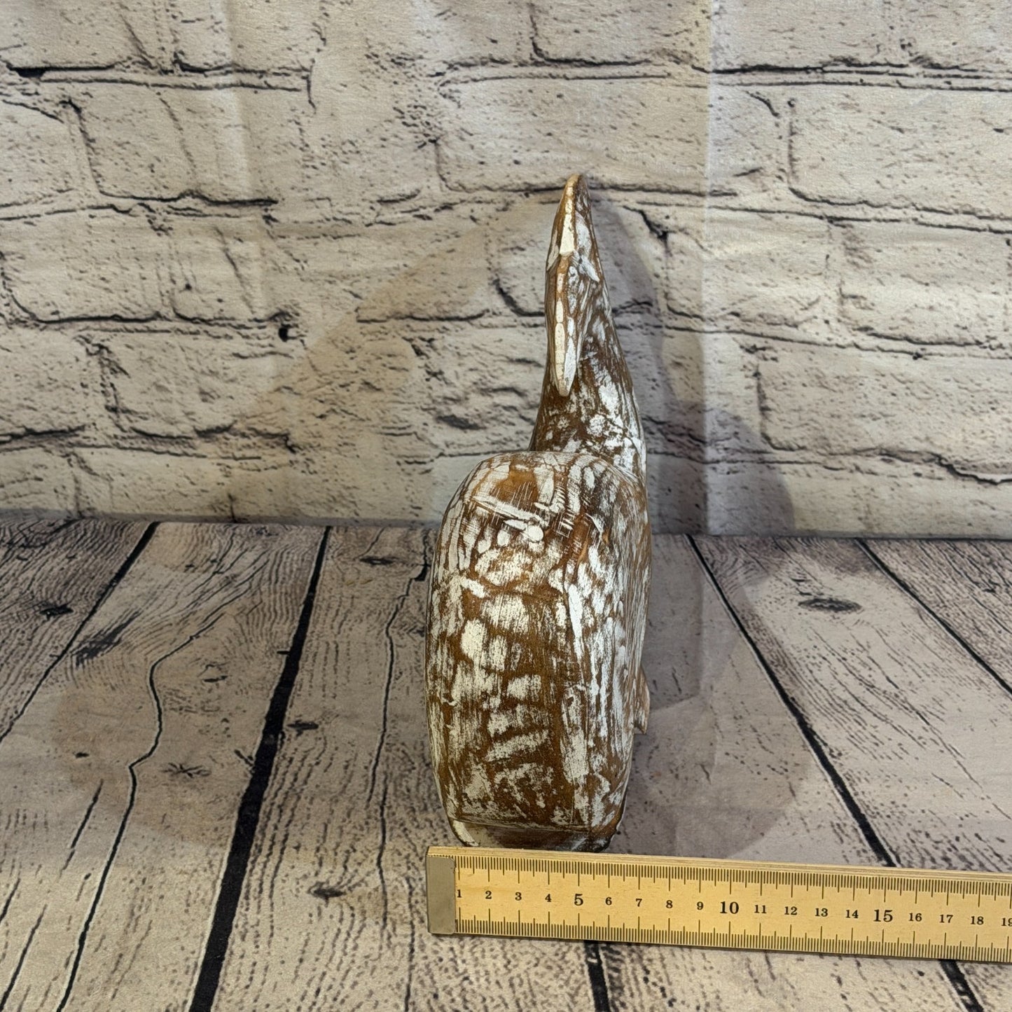 25cm x 12cm Whale Brown Fish Wood Coastal Ocean Bathroom Decoration7