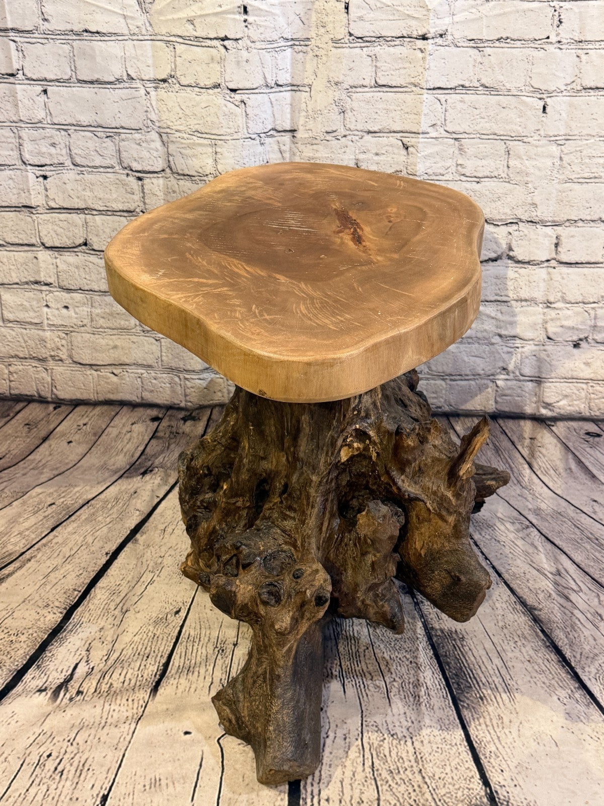 50cm x 50cm Single Wooden Coffee Root Sculpture Garden Teak Root Ornament Carved3