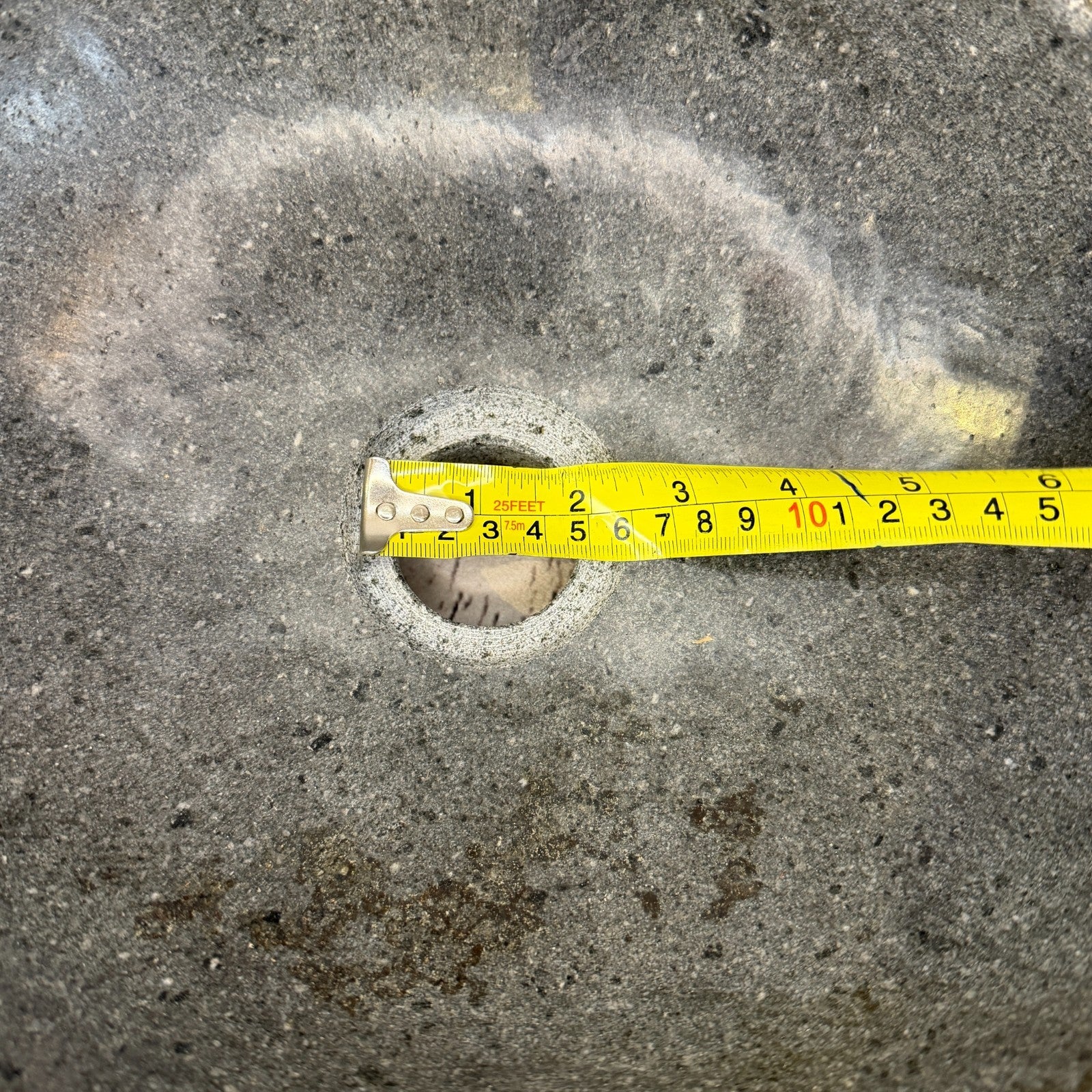 32cm x 26cm Wash Basin Bathroom Counter Top Washing River Stone Bowl Sink No 1410
