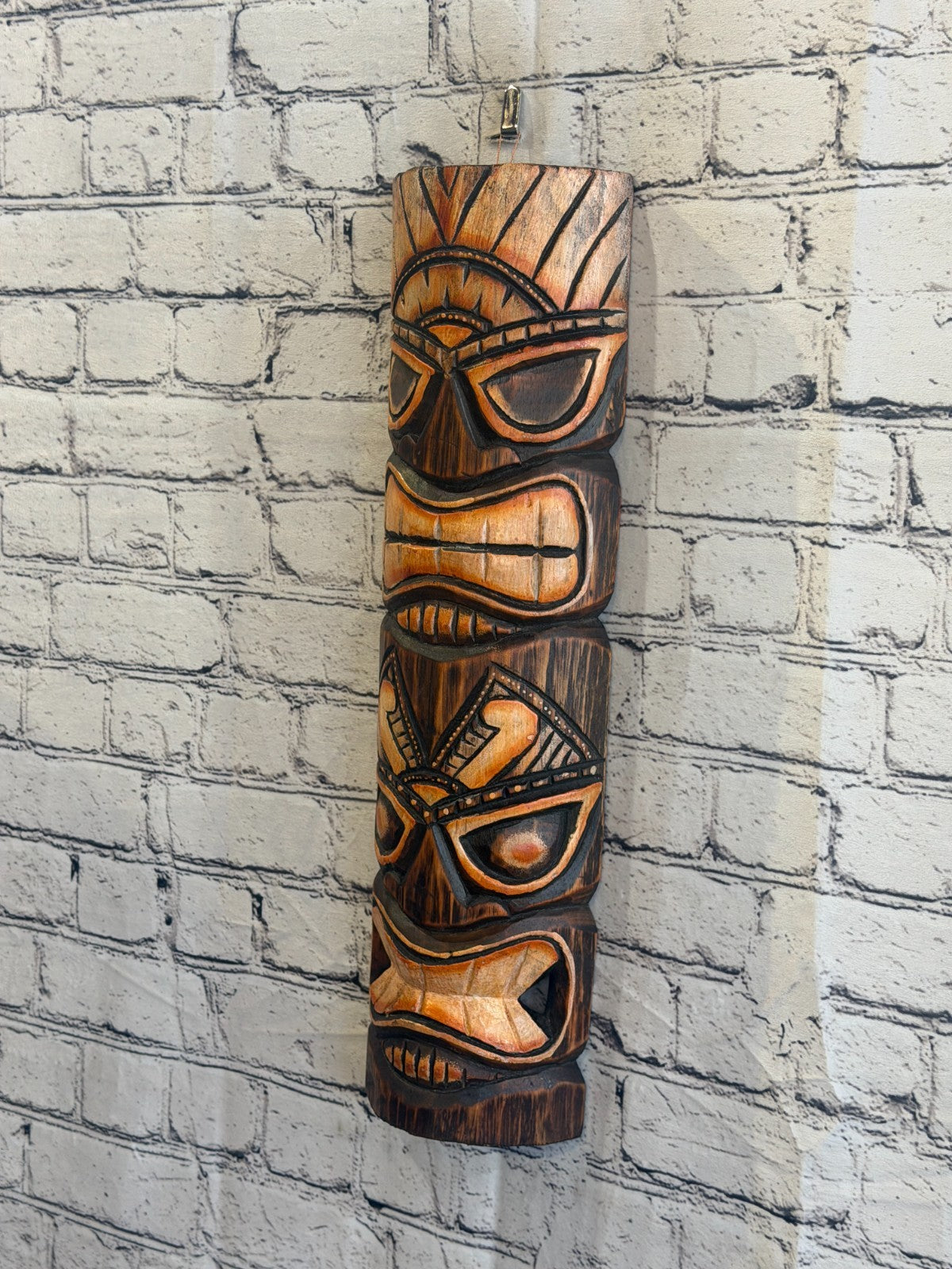50cm Tiki Bar Mask Sign Decoration Wall Hanging Mask Wood Carving Design 21